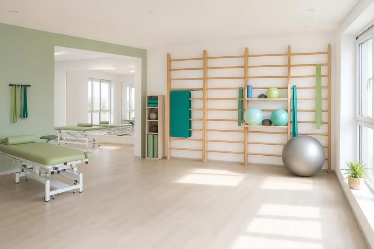 KI-Symbolbild: Physiotherapie- oder Heilmittelpraxis (nicht die angebotene Praxis)
