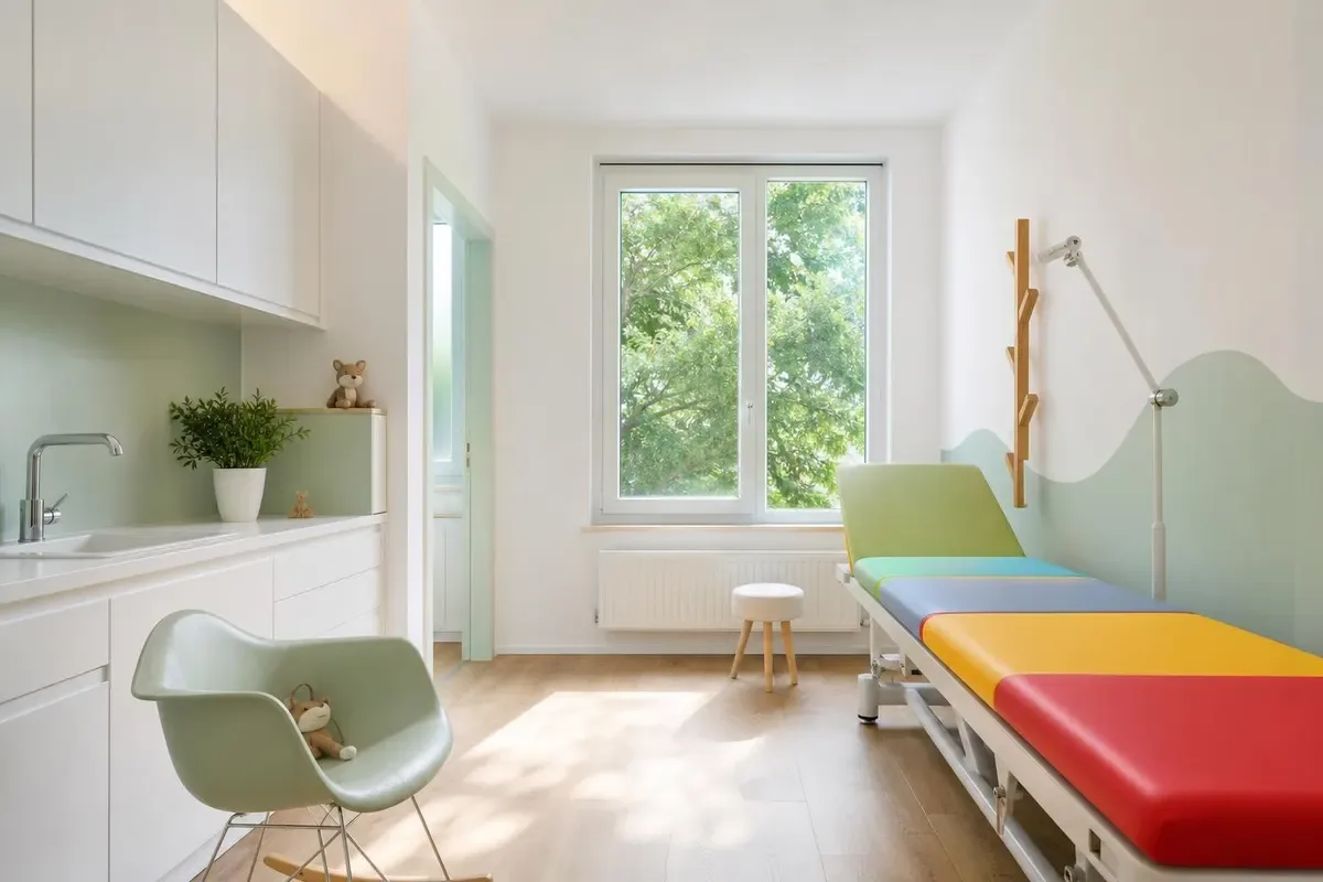 KI-Symbolbild: Kinderarztpraxis (nicht die angebotene Praxis)