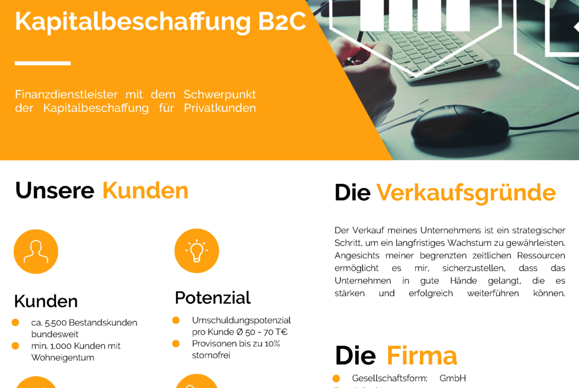 Verkaufsinserat Finanzdienstleister