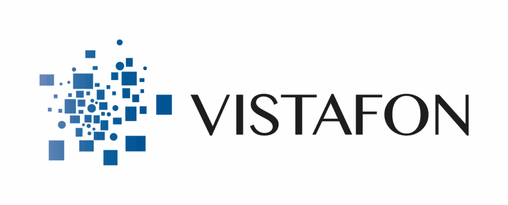 Vistafon logo wort bild farbe web