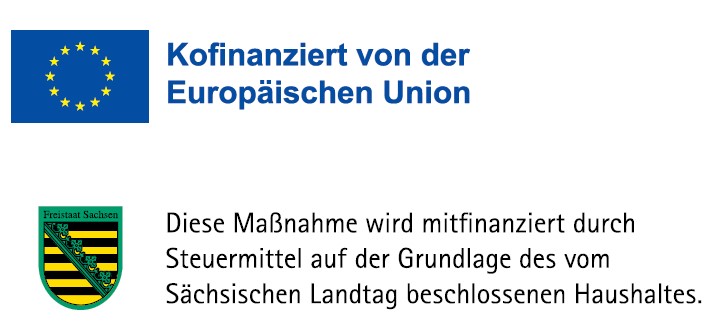 Logo eu und sachsen vertikal