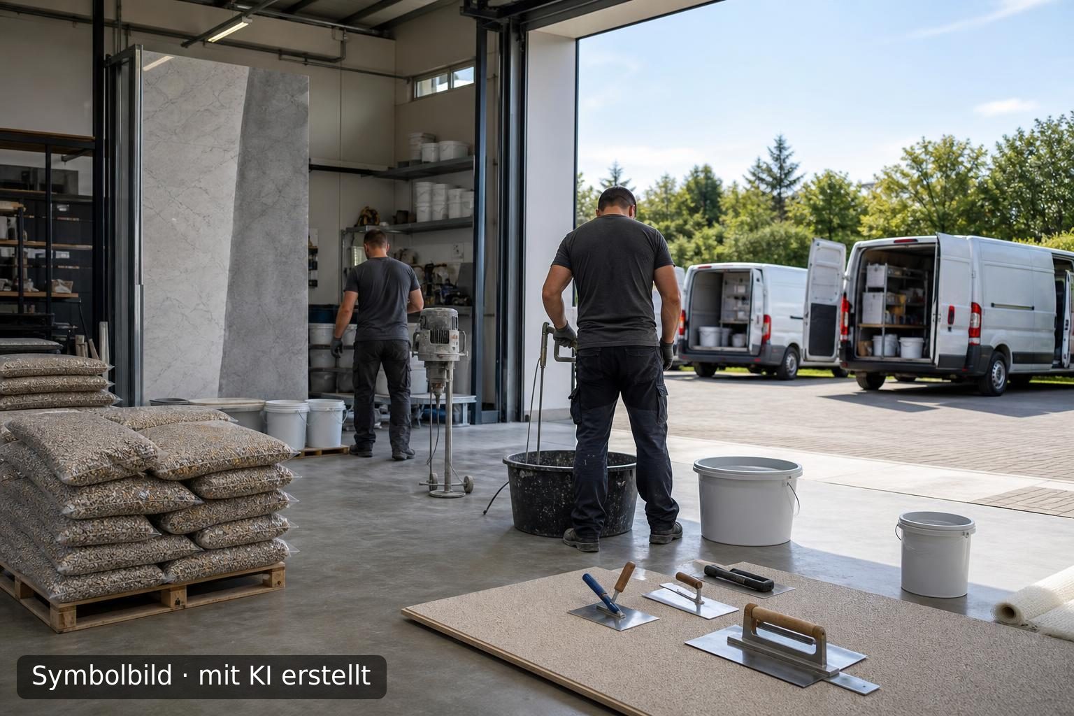 Nachfolge im Handwerksbetrieb für exklusive Bodenbeläge in Südhessen Symbolbild – mit KI erstellt