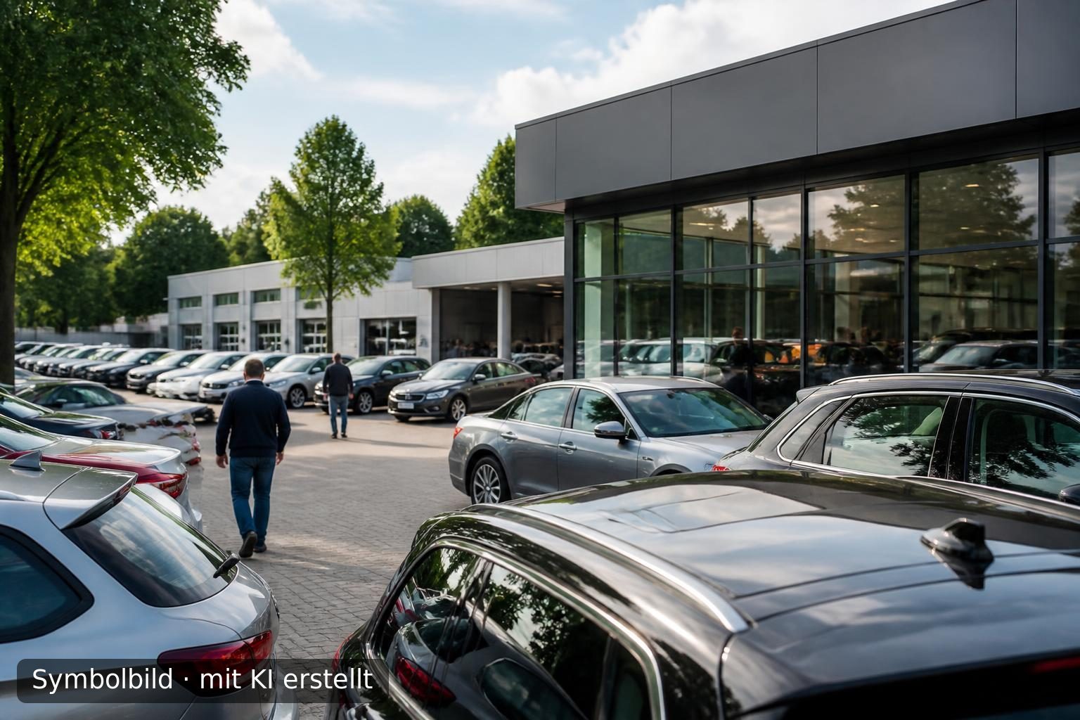 Etablierter Gebrauchtwagenhandel in Schleswig-Holstein zur Nachfolge Symbolbild – mit KI erstellt