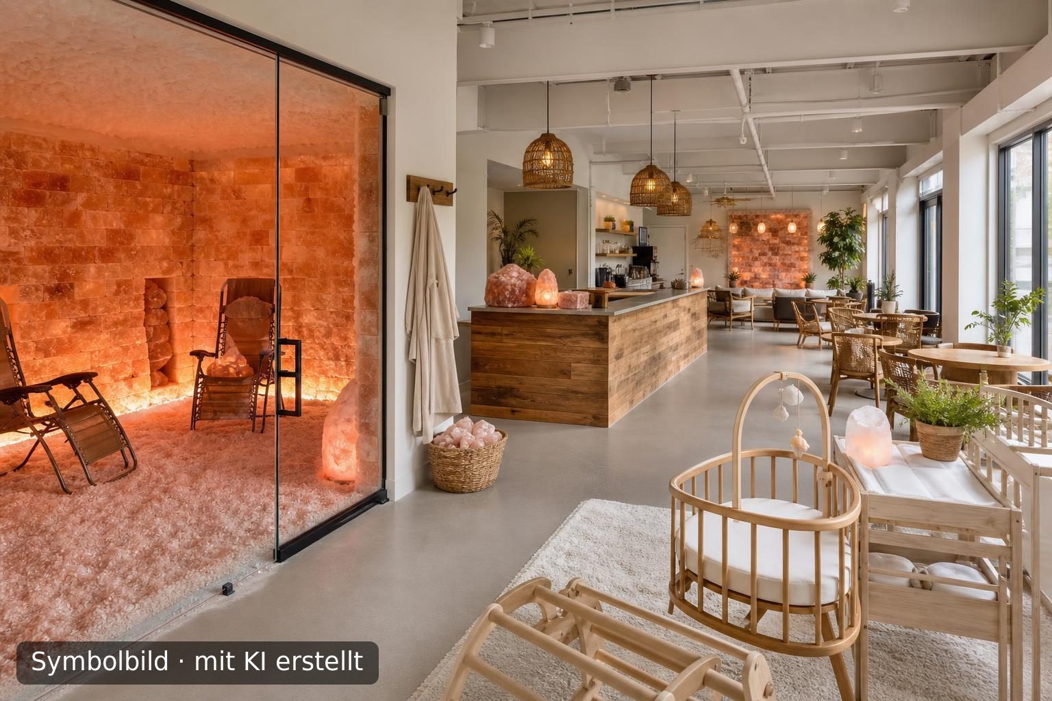 Etabliertes Salzinhalatorium mit Café zur Nachfolge im Raum Böblingen Symbolbild – mit KI erstellt