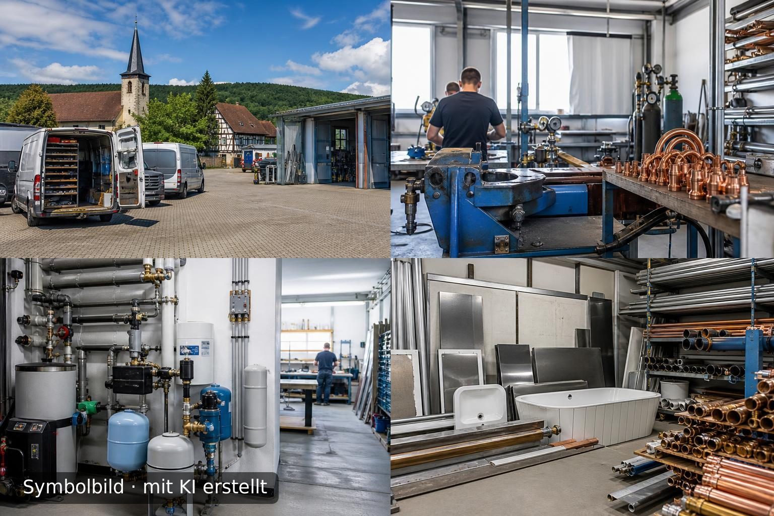 Etablierter SHK-Fachbetrieb und Flaschnerei zur Übernahme im Raum Reutlingen Symbolbild – mit KI erstellt