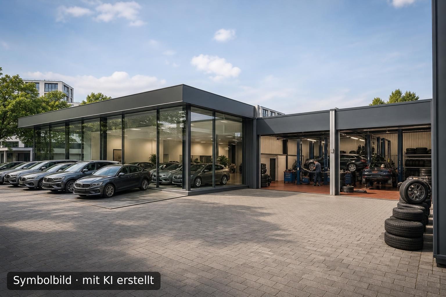 Etabliertes Marken-Autohaus mit Service-Schwerpunkt in Berlin zur Nachfolge Symbolbild – mit KI erstellt
