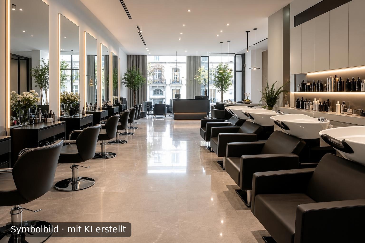 Etablierter Premium-Friseursalon in Baden-Baden zur Nachfolge Symbolbild – mit KI erstellt