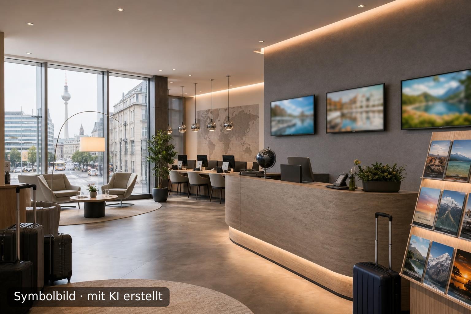 Etabliertes Reisebüro in 1A-Lage in Berlin zur Nachfolge Symbolbild – mit KI erstellt