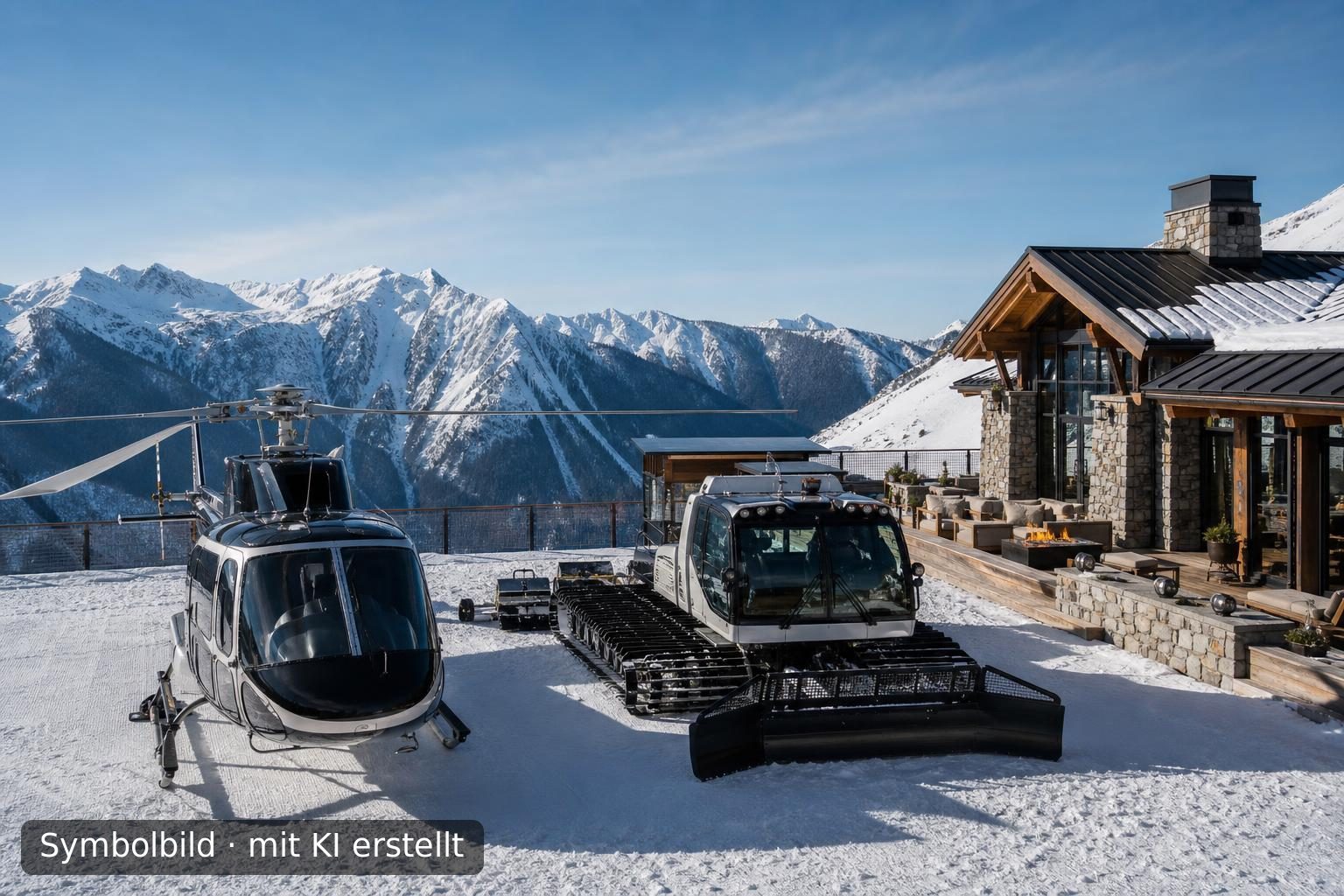 Preisgekröntes Heli- und Catskiing-Unternehmen in Nordamerika zu verkaufen Symbolbild – mit KI erstellt