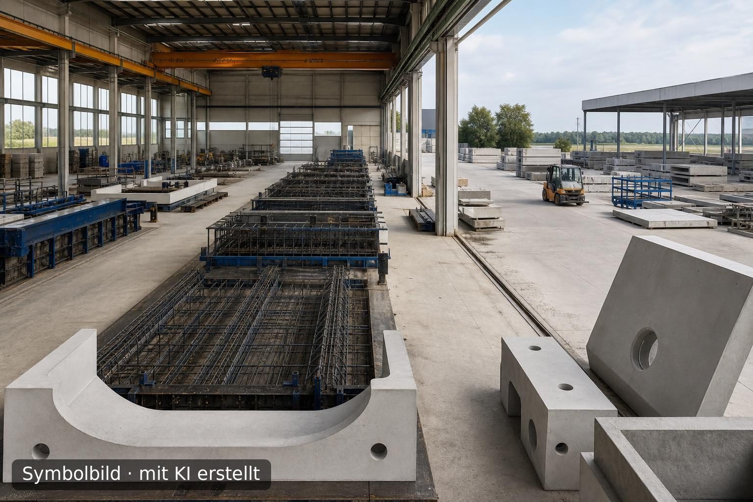 Etablierter Hersteller für Betonfertigteile im Landkreis Neumarkt i.d. OPf. zu verkaufen Symbolbild – mit KI erstellt