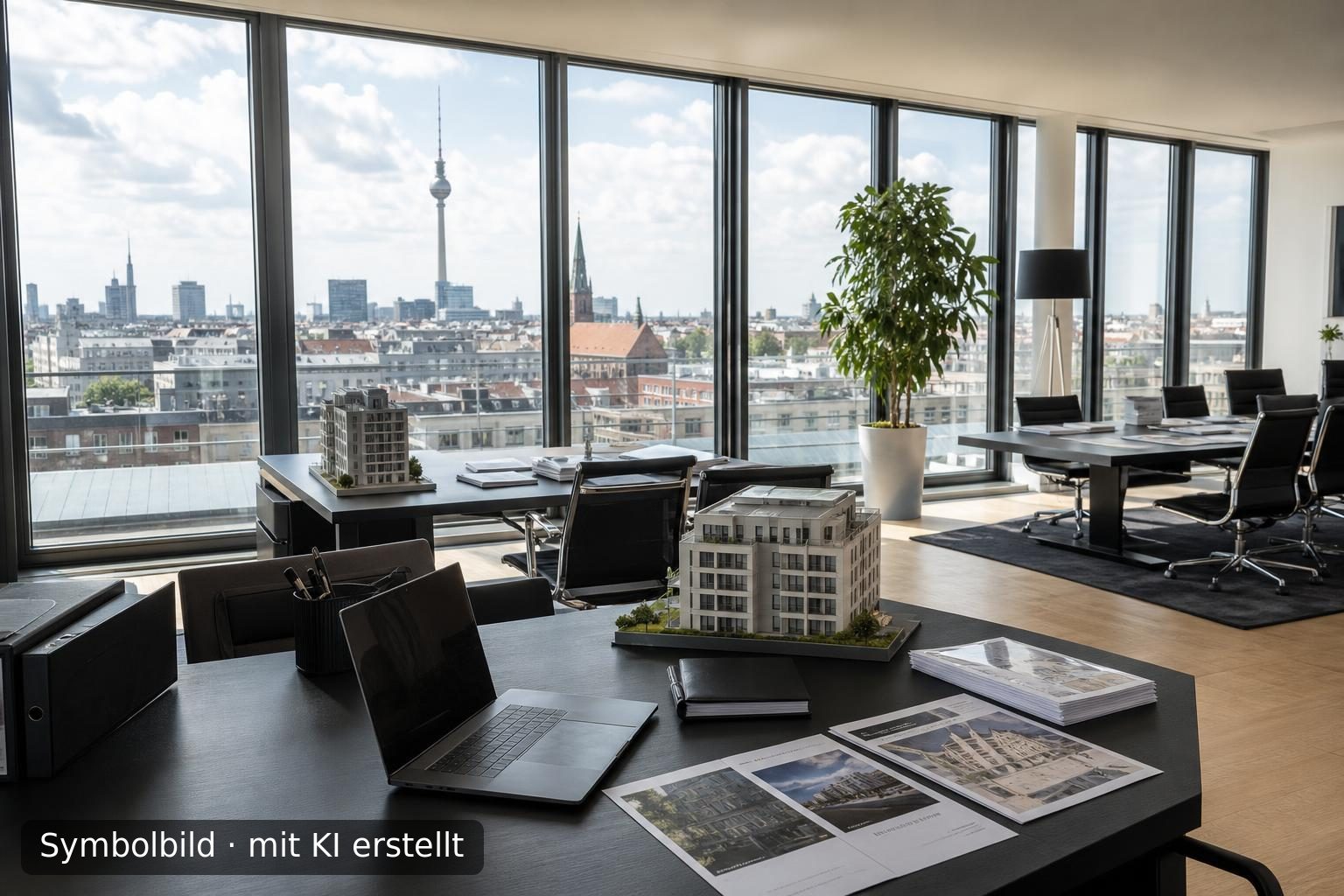 Etabliertes Immobilienmaklerunternehmen in Berlin zur Übernahme oder Beteiligung Symbolbild – mit KI erstellt