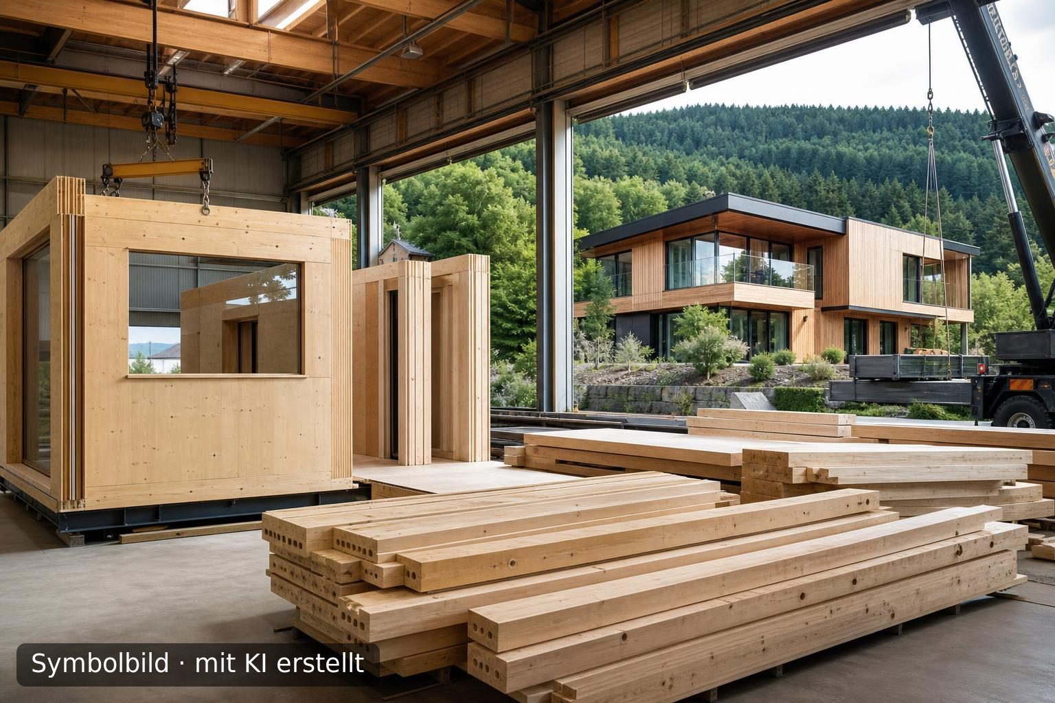 Nachfolgeregelung Bauträger für exklusiven Holzhausbau im Landkreis Annaberg Symbolbild – mit KI erstellt