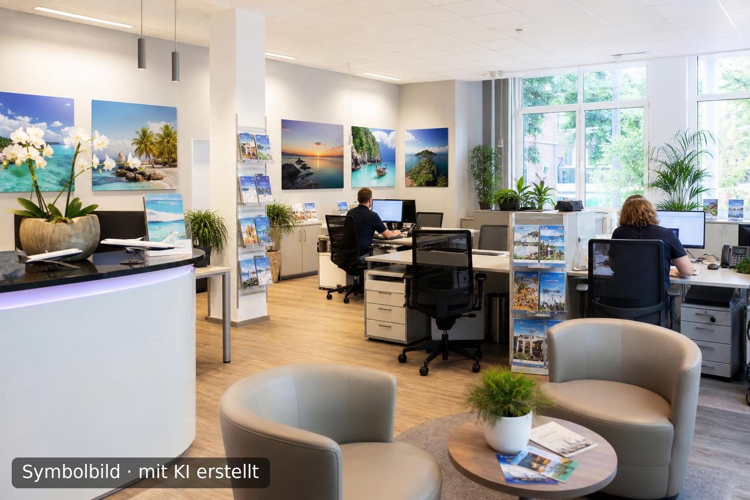 Etabliertes, unabhängiges Reisebüro im Landkreis Würzburg zur Nachfolge Symbolbild – mit KI erstellt