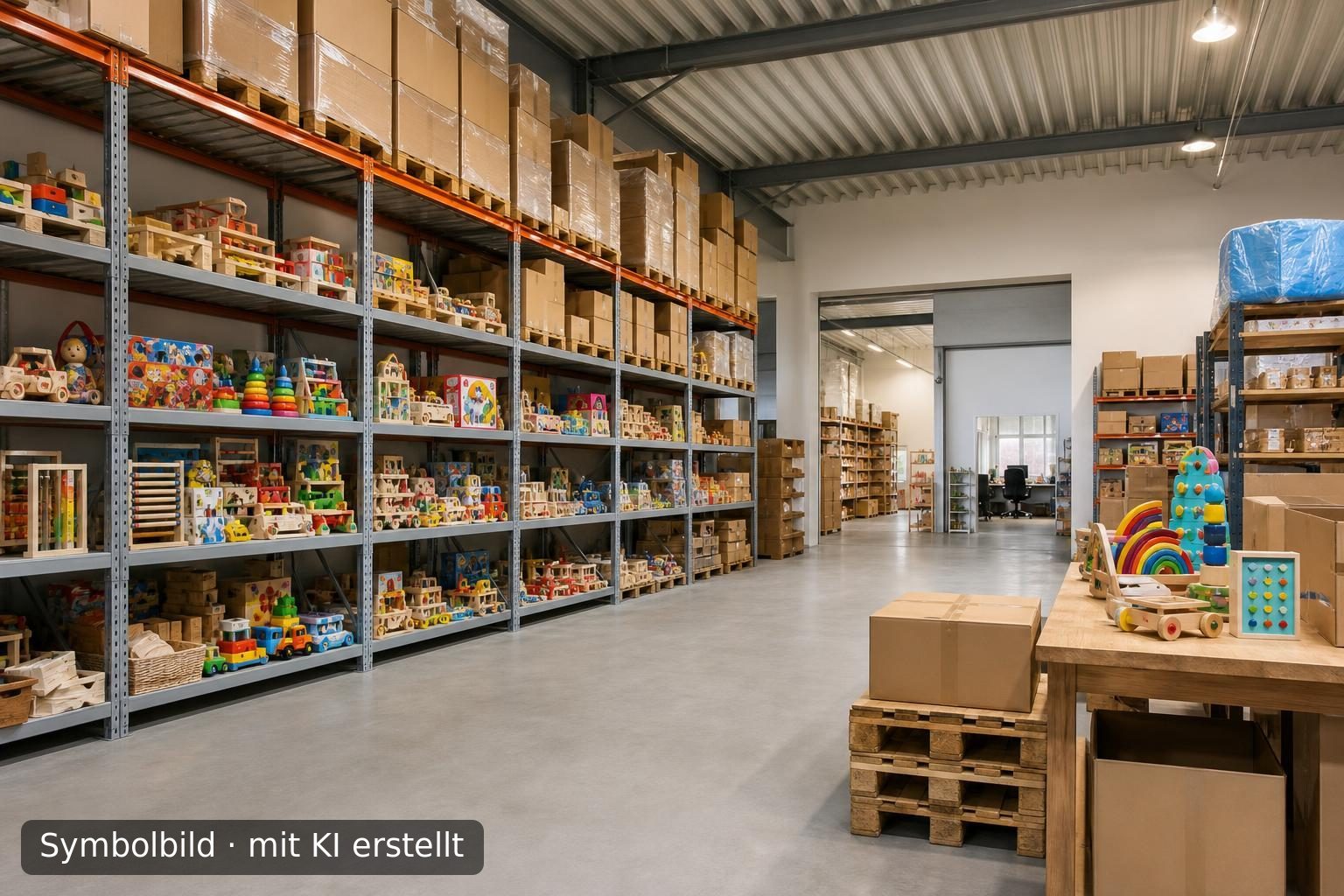 Etablierter Spielwaren-Groß- und Einzelhandel im Landkreis Würzburg zu verkaufen Symbolbild – mit KI erstellt