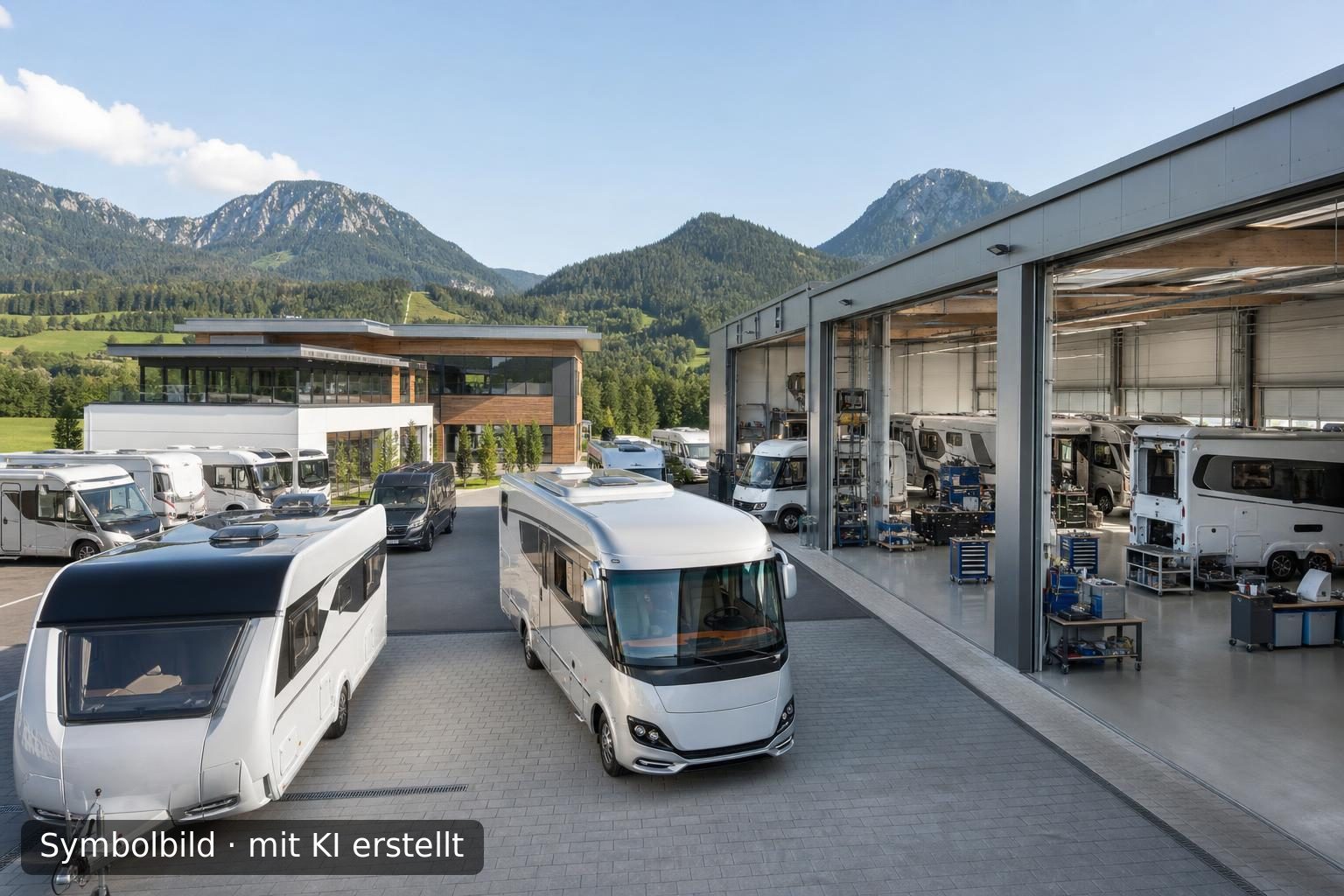 Verkauf im Bereich Reisemobil-Handel und Produktion in Oberbayern Symbolbild – mit KI erstellt