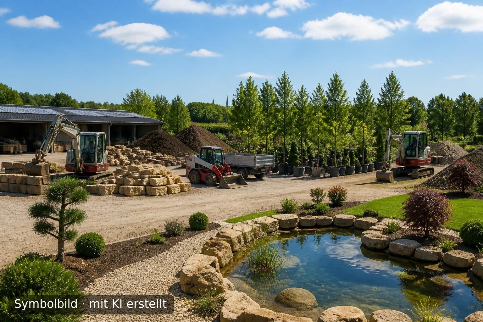 Etablierter Garten- und Landschaftsbau in Nordrhein-Westfalen zur Nachfolge Symbolbild – mit KI erstellt