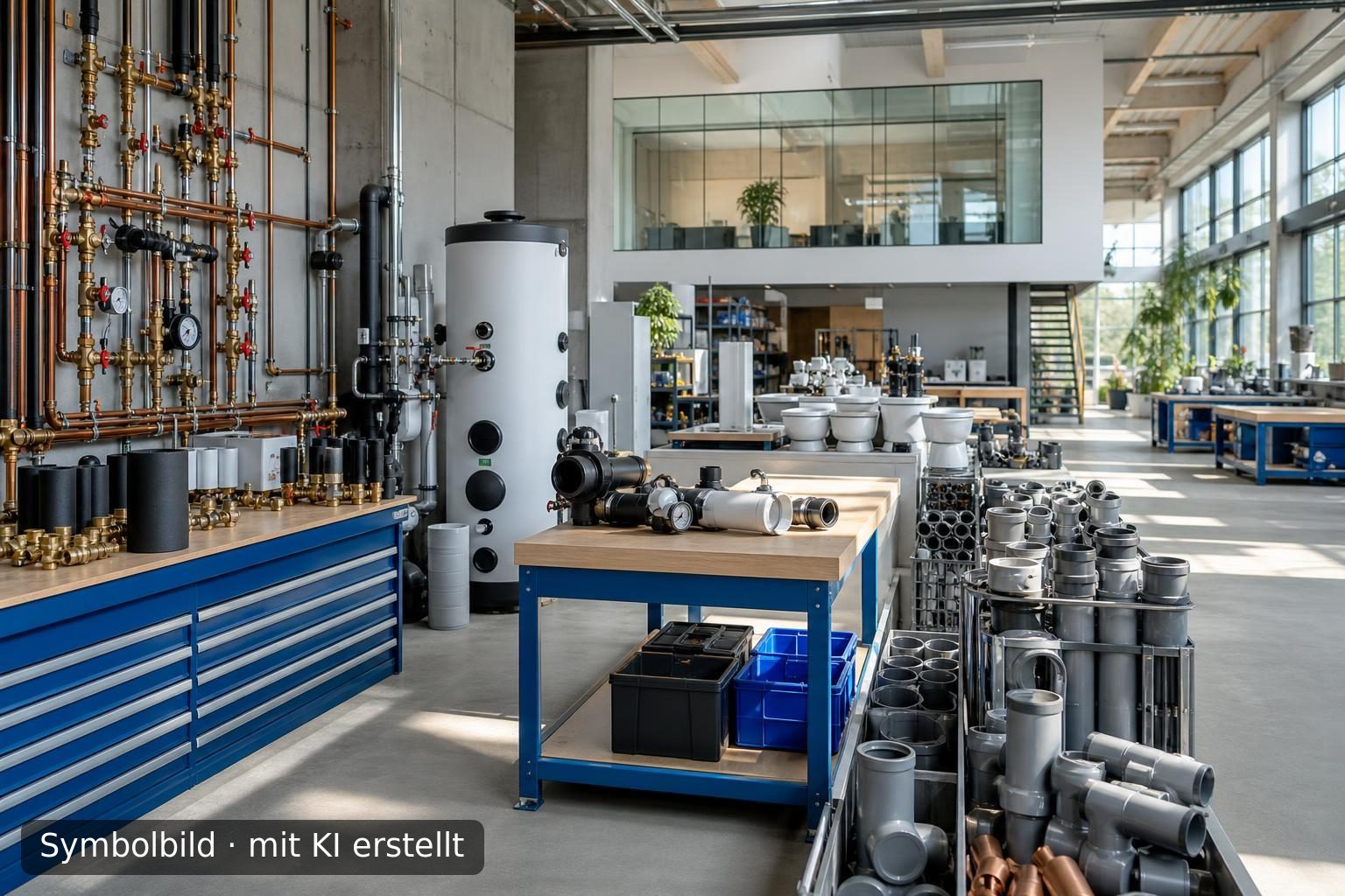 Nachfolge im Bereich Sanitär- und Gebäudetechnik im PLZ-Bereich 4 Symbolbild – mit KI erstellt
