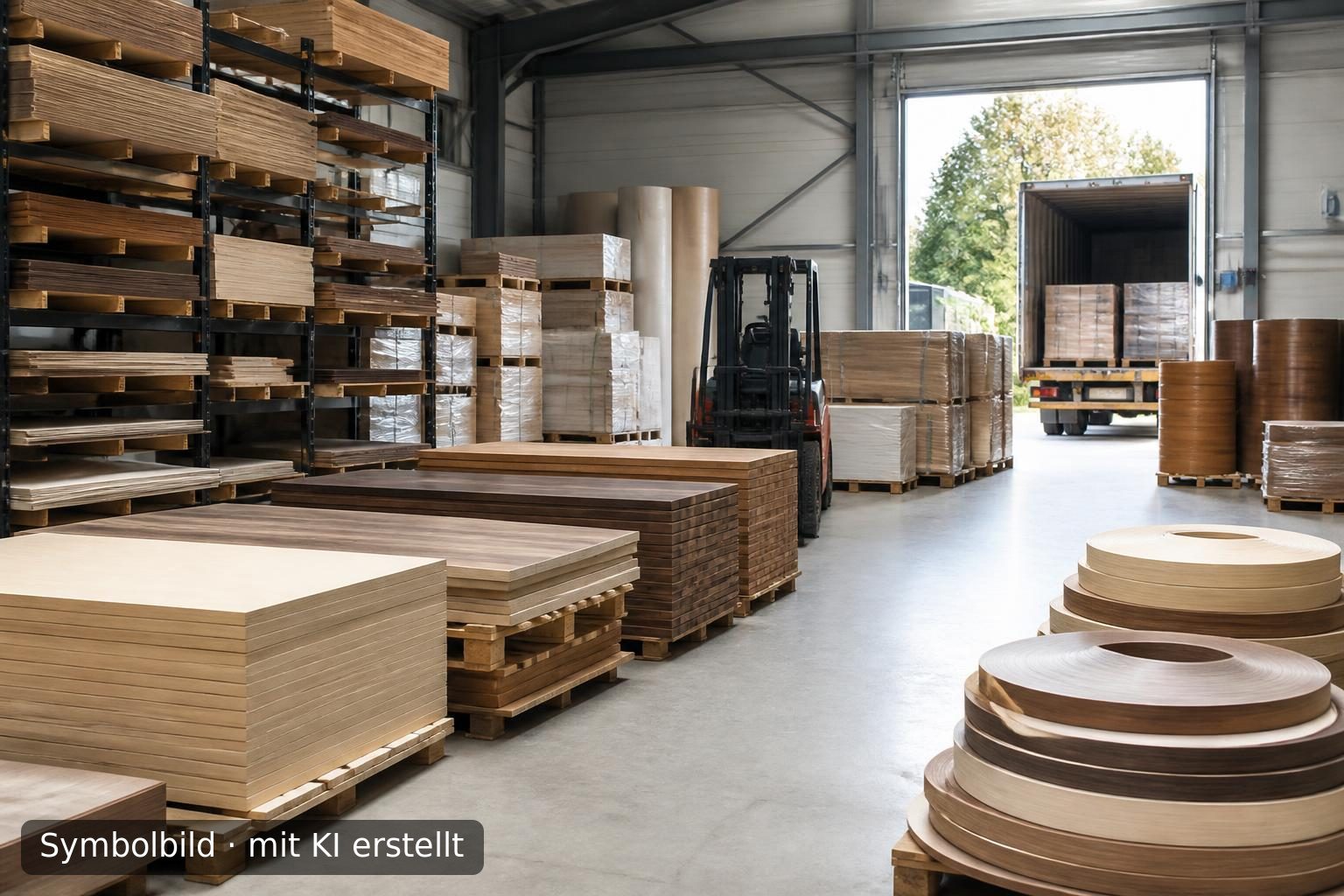 Nachfolge im Großhandel für Furniere und Holzwerkstoffe, Region PLZ 3 Symbolbild – mit KI erstellt