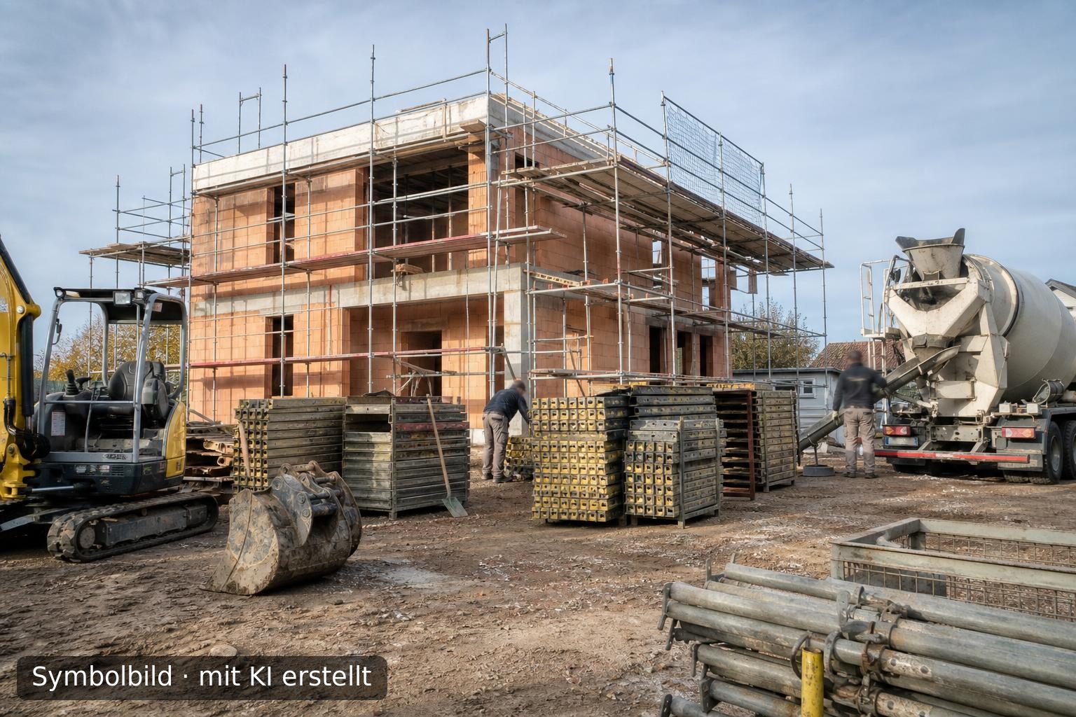 Etabliertes Bauunternehmen für schlüsselfertiges Bauen im Raum Borken zum Verkauf Symbolbild – mit KI erstellt