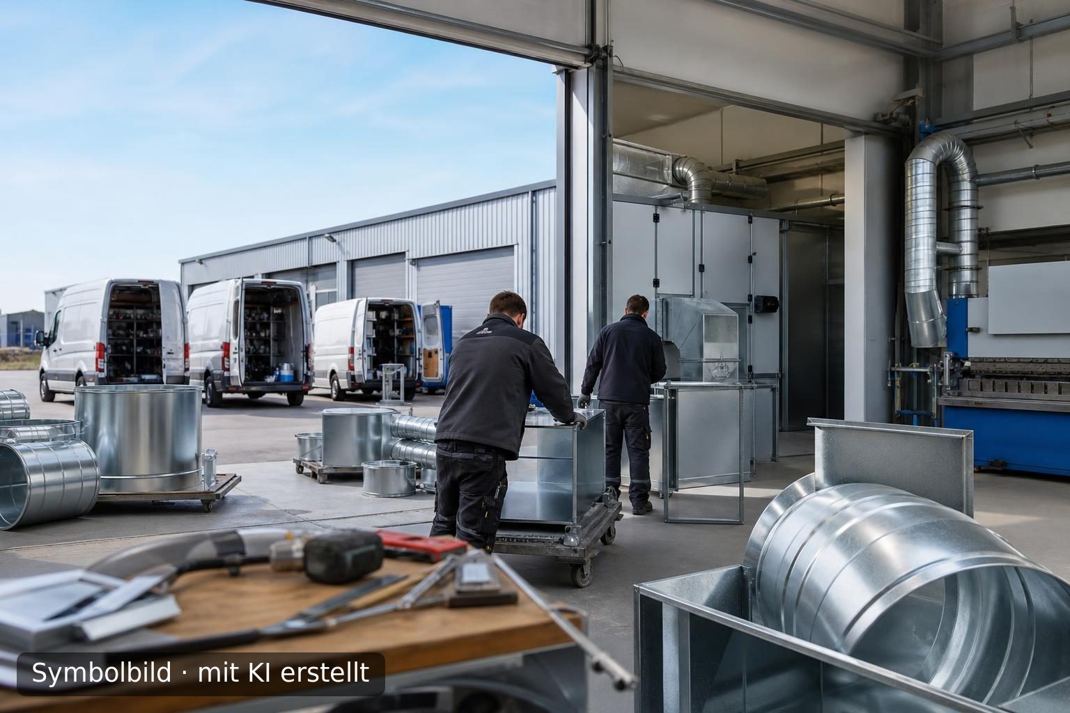 Nachfolge im SHK-Fachbetrieb mit Fokus Lüftungstechnik in Nordrhein-Westfalen Symbolbild – mit KI erstellt