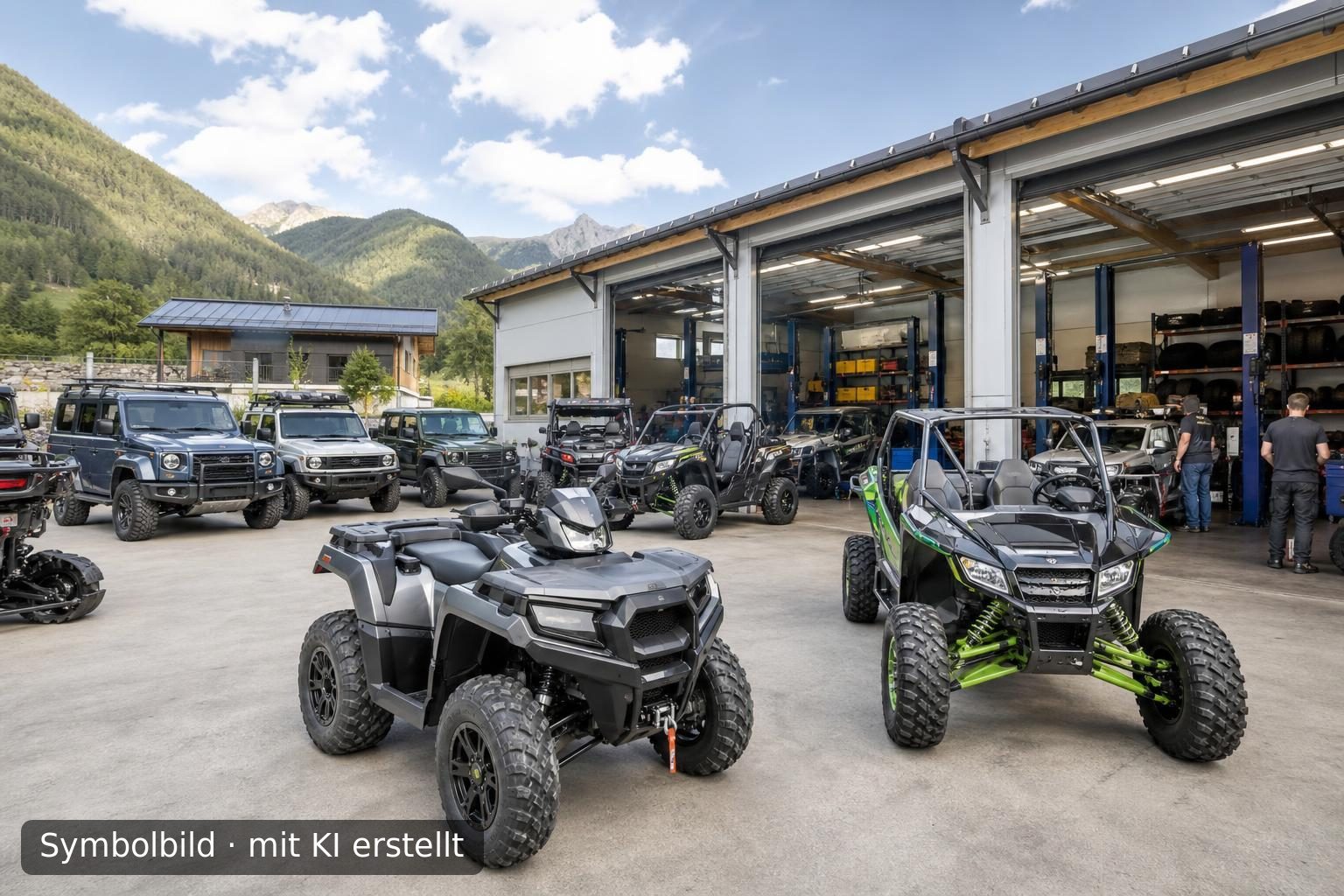 Etablierter Handel mit Offroadfahrzeugen und breitem Markenportfolio zu verkaufen Symbolbild – mit KI erstellt