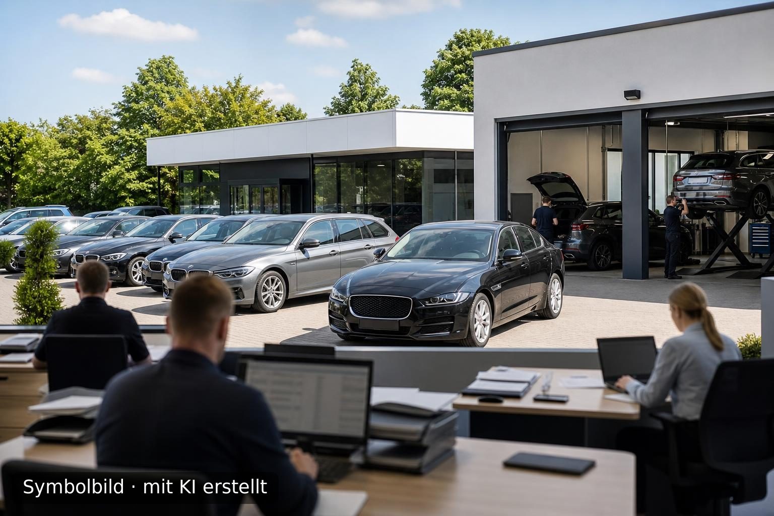 Übernahme eines profitablen Autohandels mit digitaler Ankaufstruktur in Mittelhessen Symbolbild – mit KI erstellt