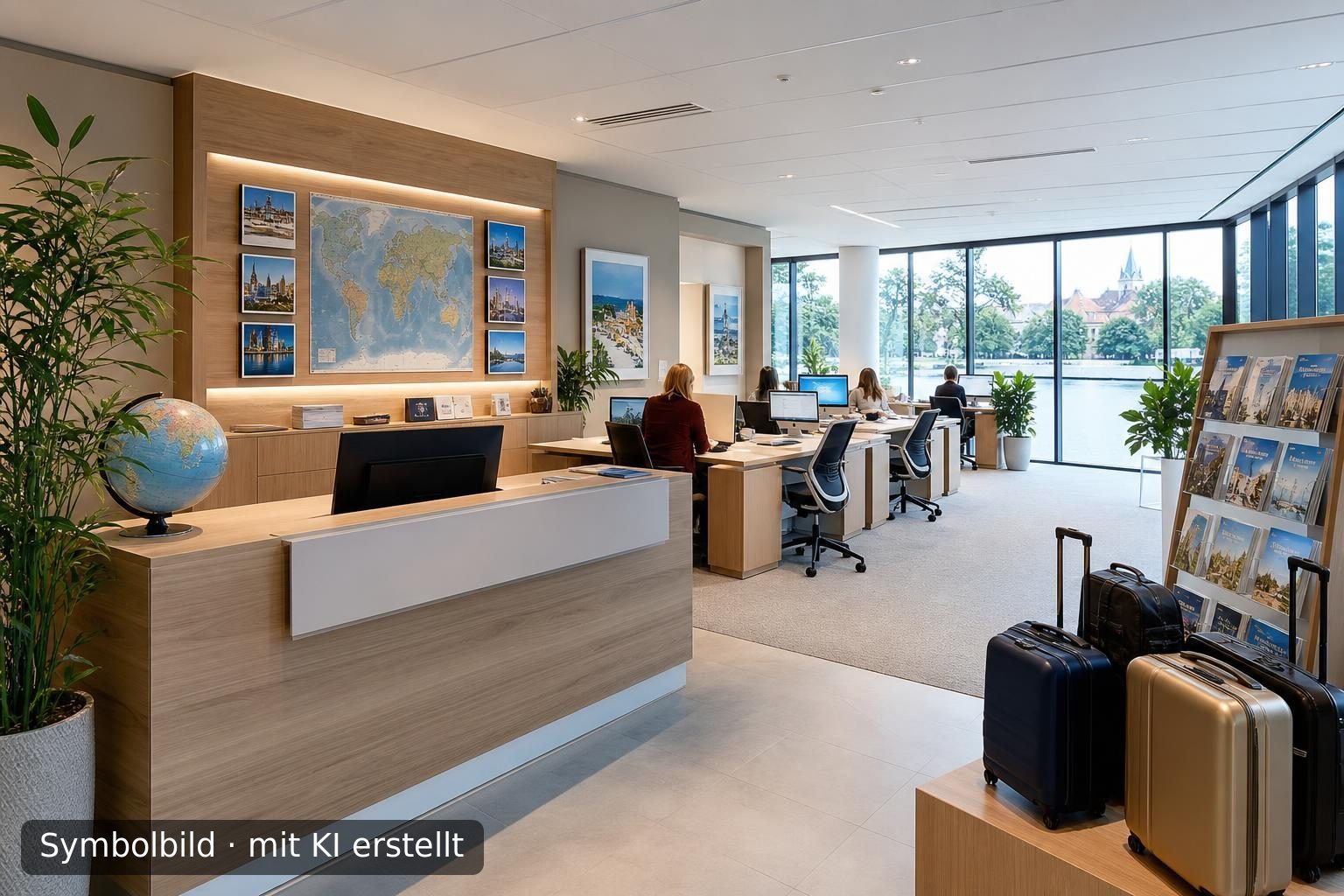 Etabliertes Reisebüro in Brandenburg zur Nachfolge Symbolbild – mit KI erstellt