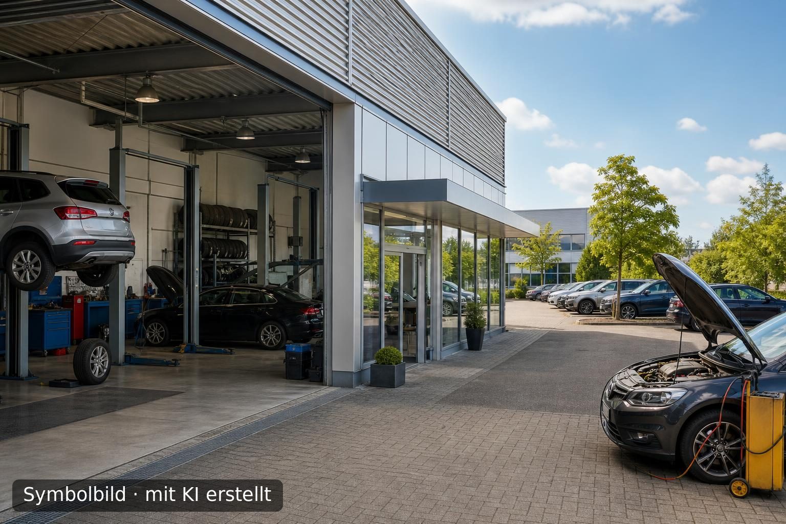 Etabliertes Autohaus mit Werkstatt und ADAC-Stützpunkt in der Region Goslar zur Nachfolge Symbolbild – mit KI erstellt
