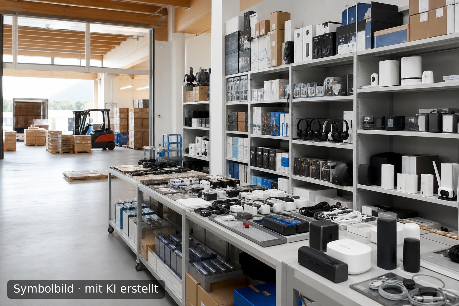 Etabliertes Handelsunternehmen für Consumer Electronics und IT-Zubehör in Bayern zum Verka Symbolbild – mit KI erstellt