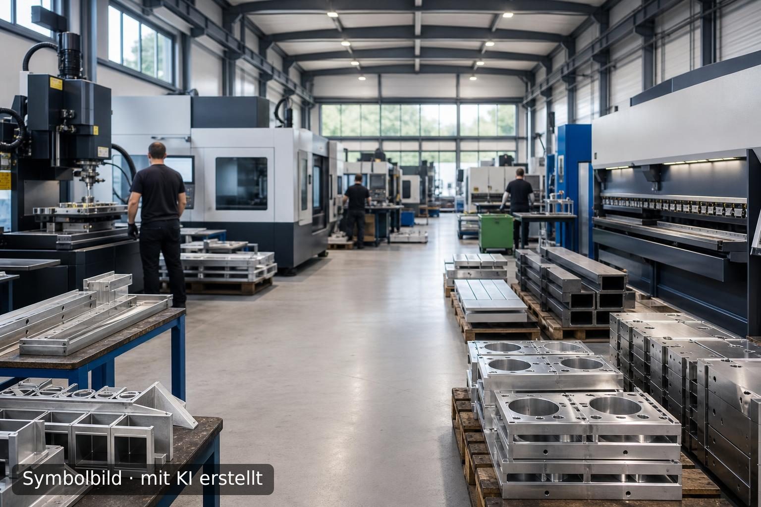 Etablierte Aluminiumverarbeitung und Metallbau südlich von Stuttgart zu verkaufen Symbolbild – mit KI erstellt