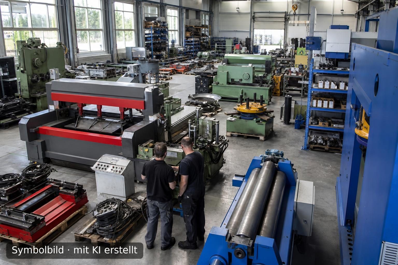 Etablierter Spezialdienstleister für Gebrauchtmaschinen im Stahlbau in NRW Symbolbild – mit KI erstellt