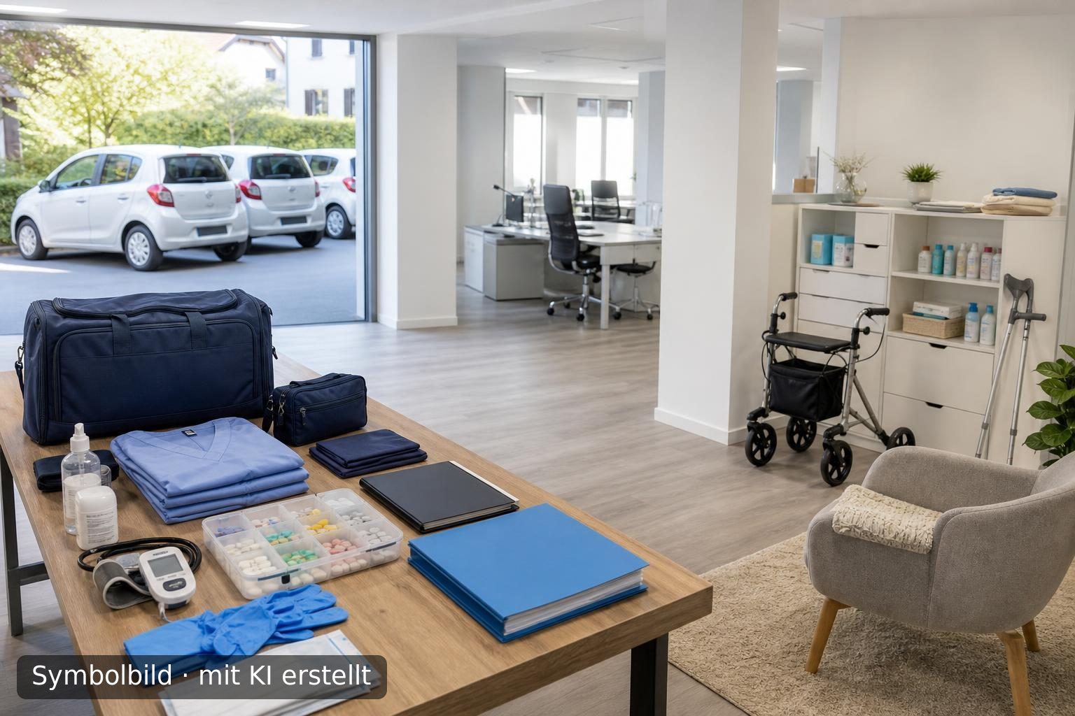 Etablierte private Spitex in der Deutschschweiz zu verkaufen Symbolbild – mit KI erstellt