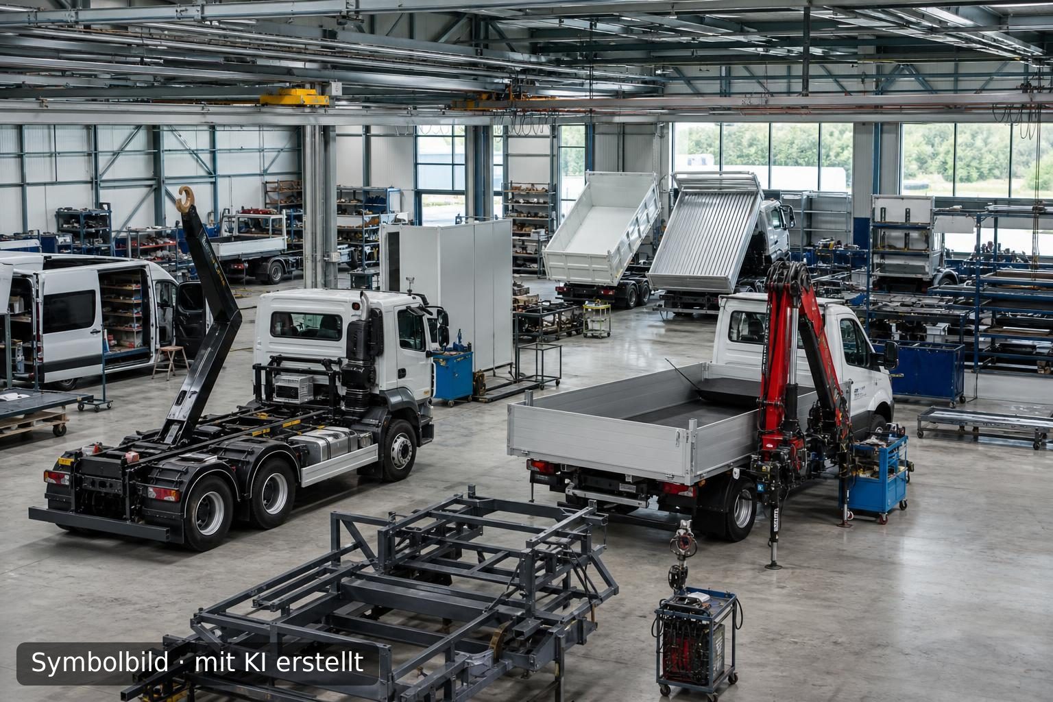 Spezialisierter Fahrzeugbau und Werkstattbetrieb in Deutschland zur Nachfolge Symbolbild – mit KI erstellt