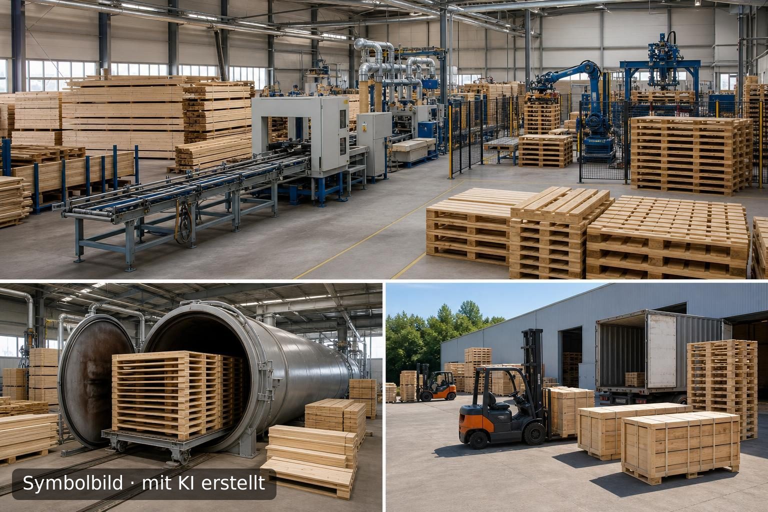 Traditionsreiches Palettenwerk mit IPPC-Exportkompetenz in Hessen zur Nachfolge Symbolbild – mit KI erstellt