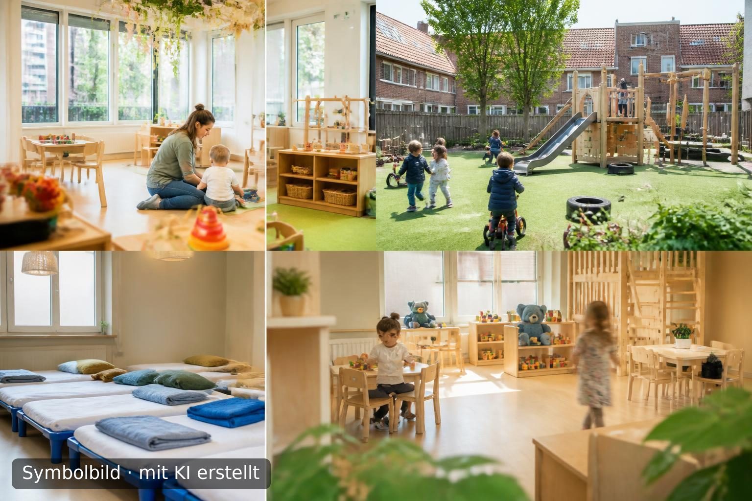 Kinderbetreuungseinrichtung (Kita & Hort) in der Region Rotterdam, Niederlande Symbolbild – mit KI erstellt