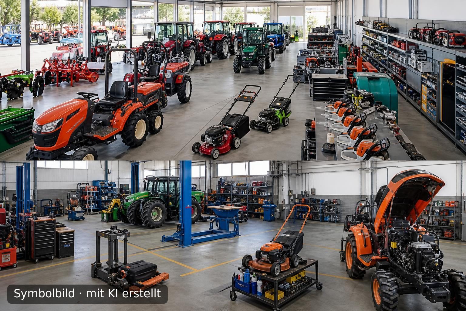 Verkauf eines Fachbetriebs für Land- und Gartentechnik in Katalonien, Spanien Symbolbild – mit KI erstellt
