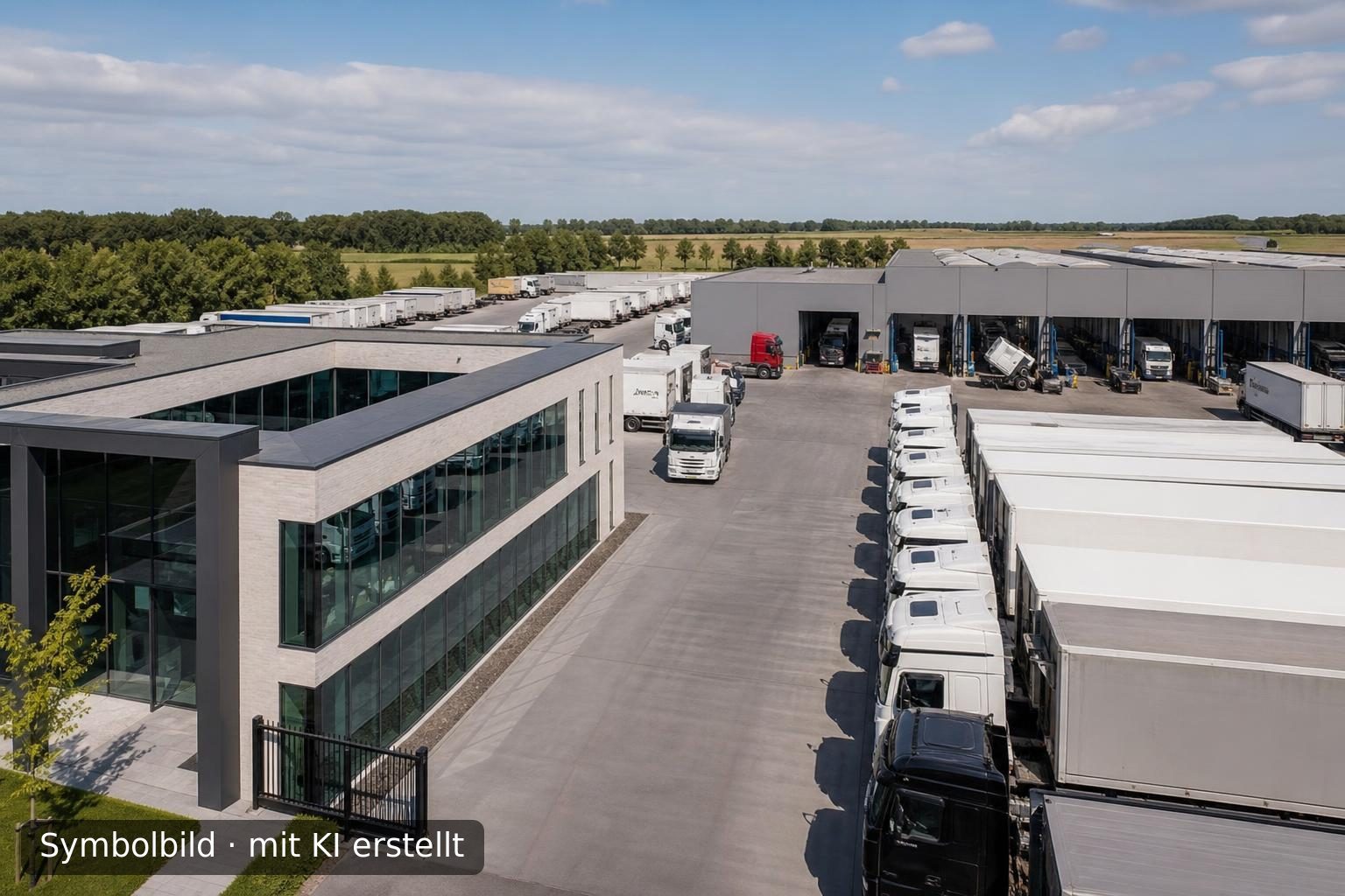 Etabliertes Transportunternehmen in Zentralflandern, Belgien Symbolbild – mit KI erstellt