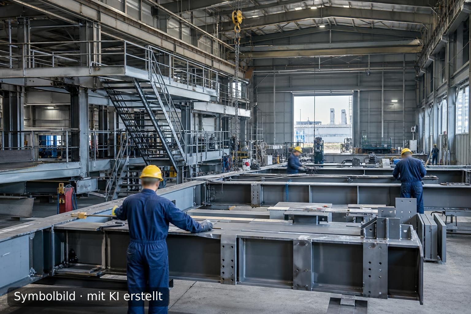 Stahlbau-Spezialist für maßgeschneiderte Konstruktionen in Limburg, Belgien Symbolbild – mit KI erstellt