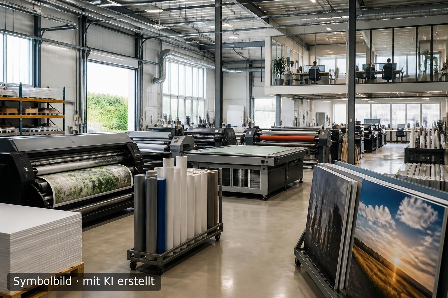 Spezialist für Werbetechnik und Außenwerbung in Flandern, Belgien Symbolbild – mit KI erstellt
