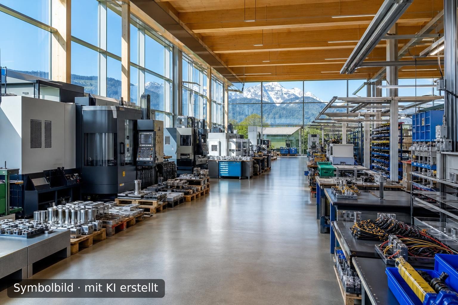 Internationaler Zulieferer für mechanische und elektrische Komponenten in der Schweiz Symbolbild – mit KI erstellt