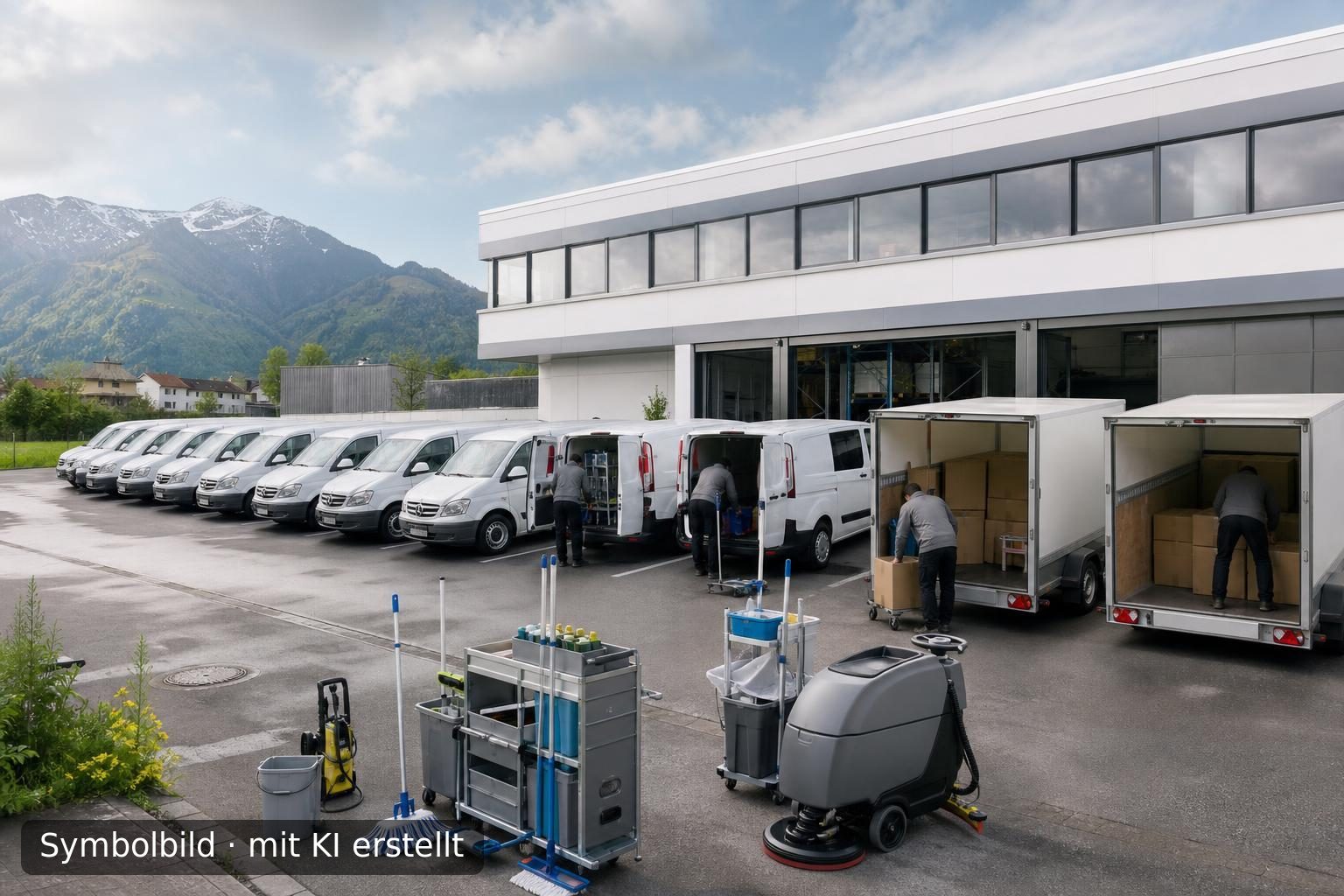 Etabliertes Reinigungs- und Umzugsunternehmen in der Deutschschweiz zu verkaufen Symbolbild – mit KI erstellt