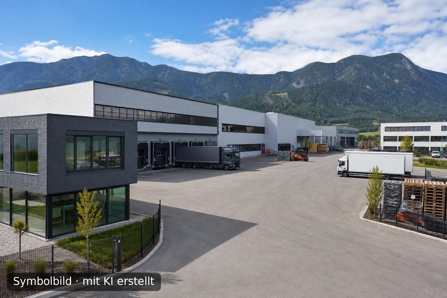 Etablierte Immobiliengesellschaft mit Gewerbeareal in Österreich zu verkaufen Symbolbild – mit KI erstellt