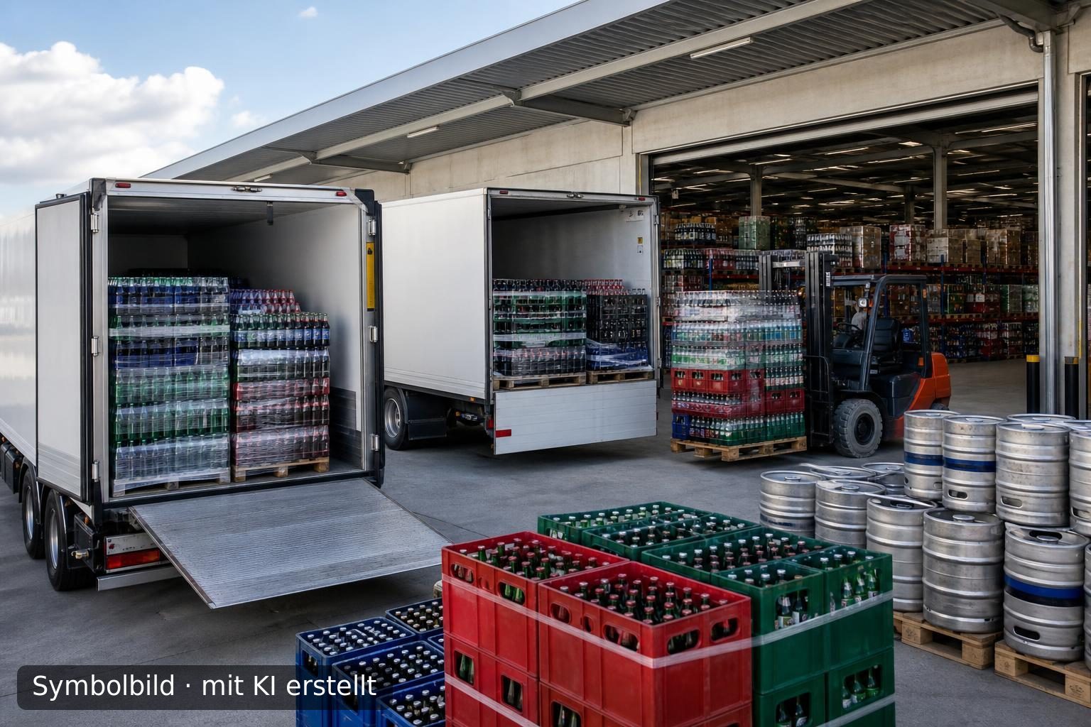 Etablierter Getränkegroßhandel in Rheinland-Pfalz zu verkaufen Symbolbild – mit KI erstellt