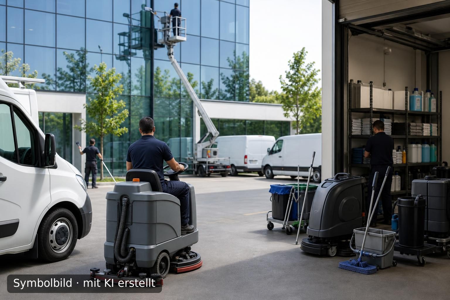 Etablierte Gebäudereinigungsgruppe in Nordrhein-Westfalen zur Nachfolge Symbolbild – mit KI erstellt
