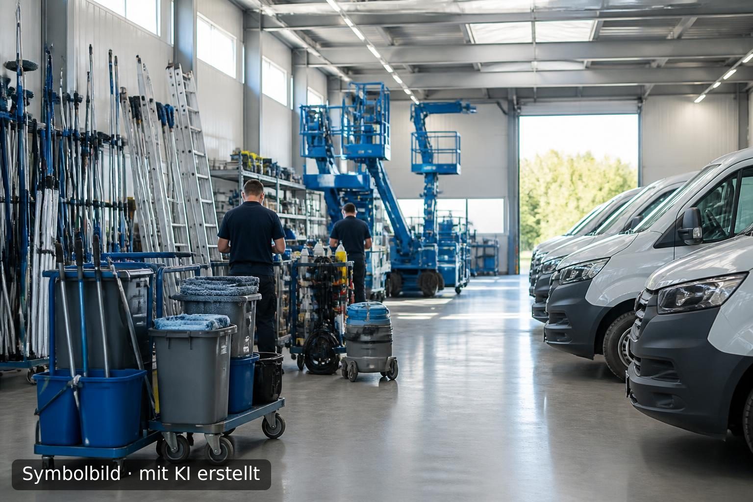 Etablierte Gebäudereinigung mit breitem Leistungsspektrum in Nordrhein-Westfalen zum Verka Symbolbild – mit KI erstellt