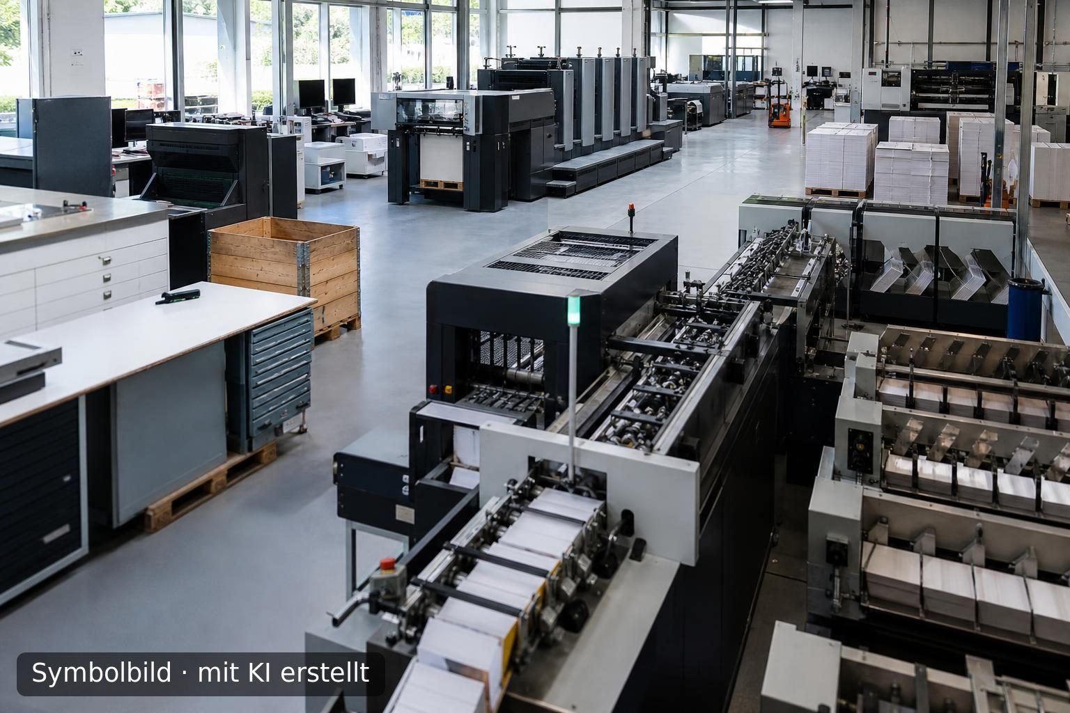 Etablierte Druckerei mit Lettershop in Niedersachsen zur Nachfolge Symbolbild – mit KI erstellt
