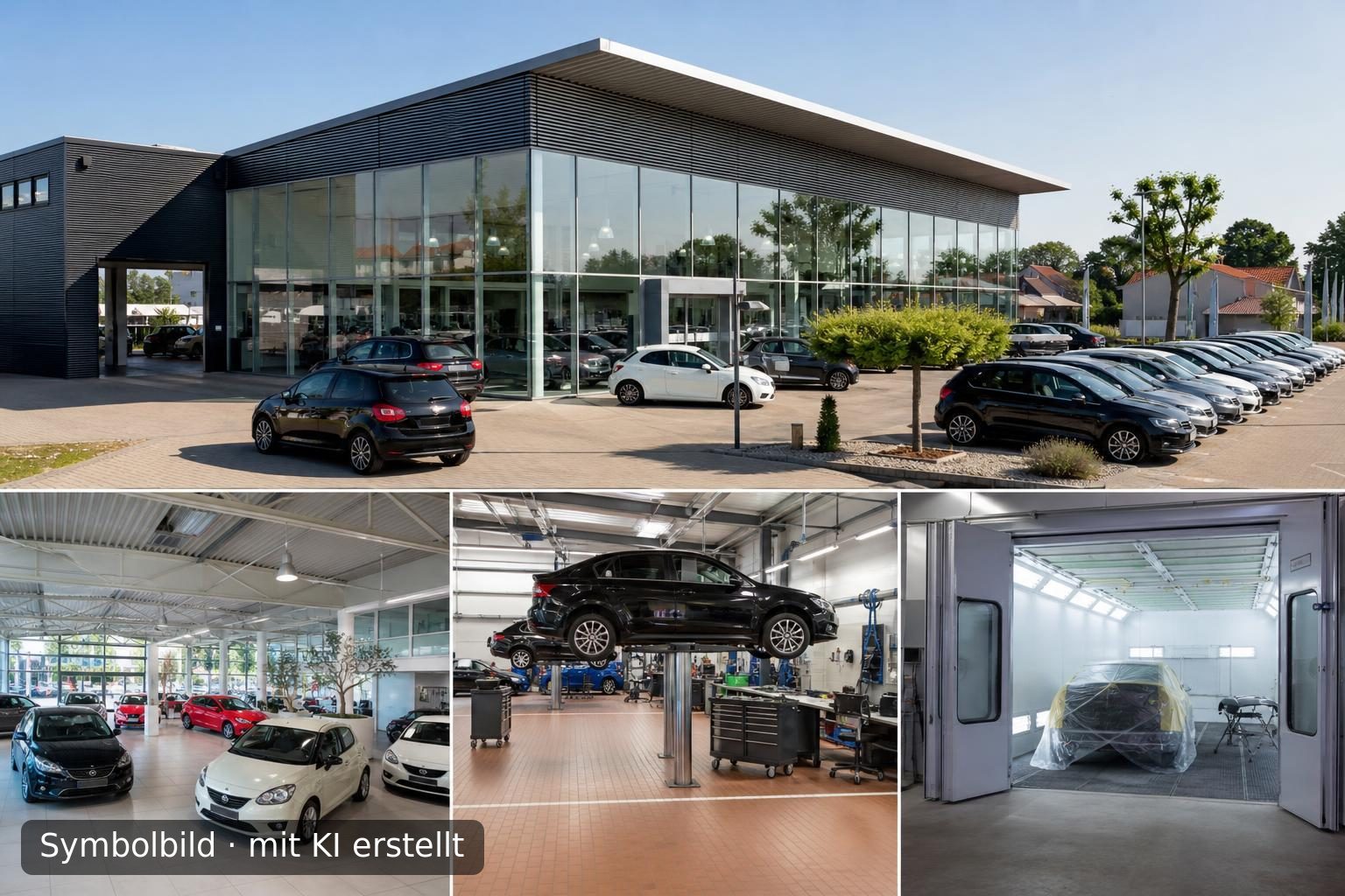 Etabliertes Autohaus für französische Volumenmarken in Deutschland zur Nachfolge Symbolbild – mit KI erstellt