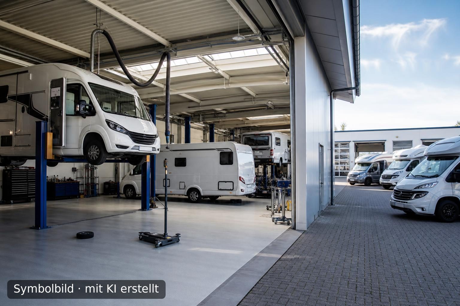 Karosserie- und Fahrzeugbau für Reisemobile im Münsterland Symbolbild – mit KI erstellt