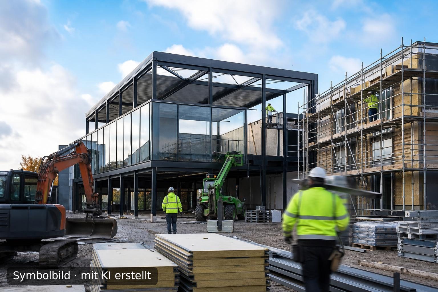 Etabliertes Bauunternehmen für Retail- und Gewerbeprojekte in Mittel-Niederlande Symbolbild – mit KI erstellt