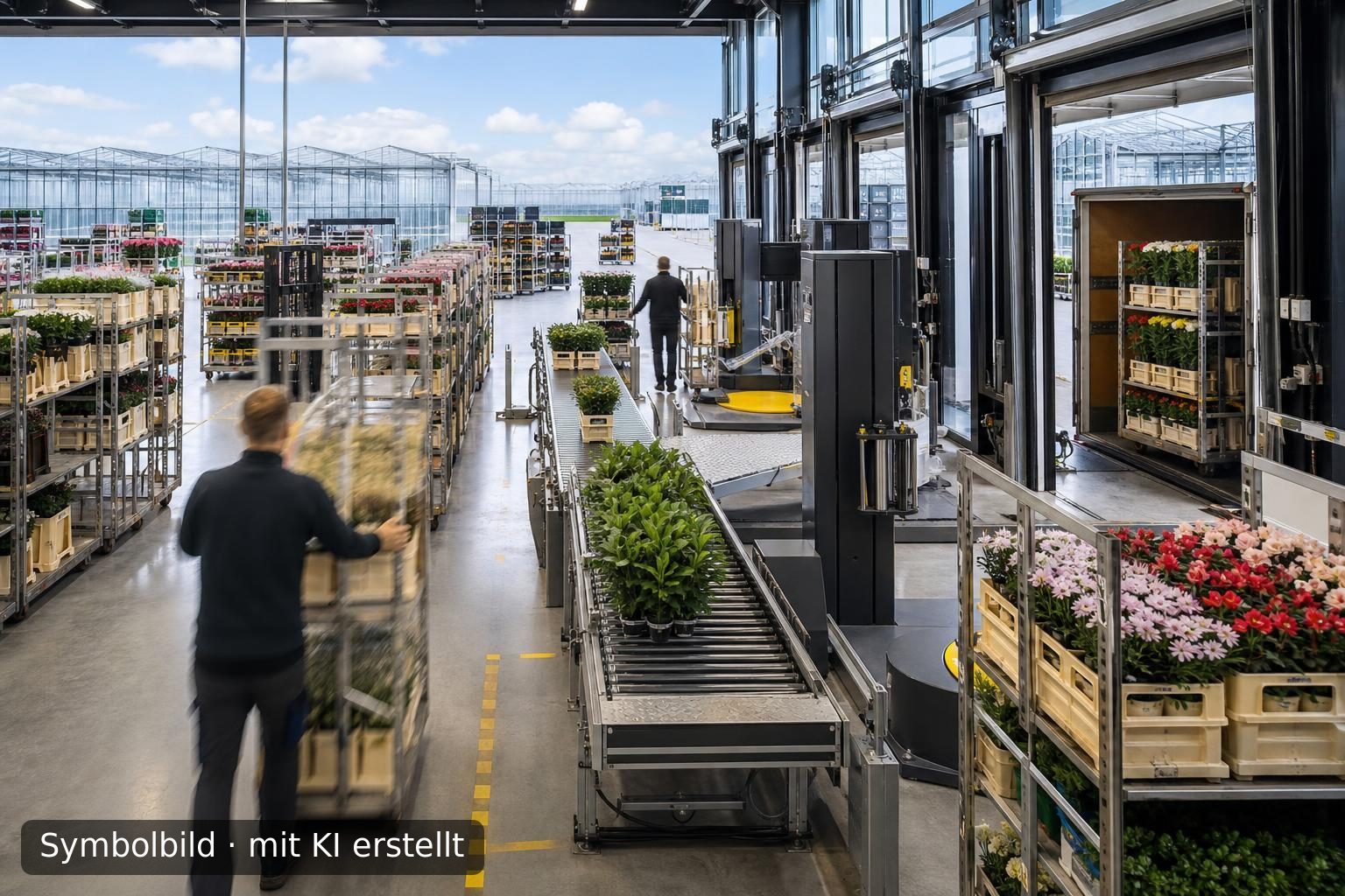 Nachfolge im Export-Großhandel für Topfpflanzen und Schnittblumen, West-Niederlande Symbolbild – mit KI erstellt